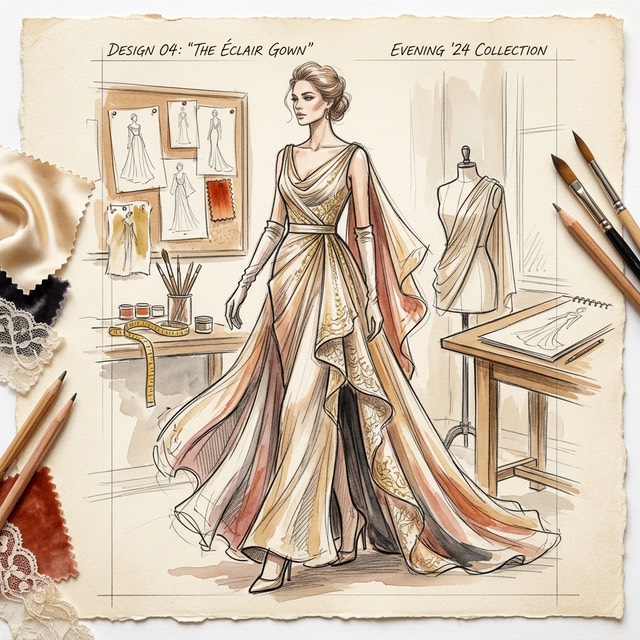 Anime Sketch Design - Fashion illustration